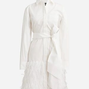 J crew collection dress with ostrich feathers!!NWT $500 size 4